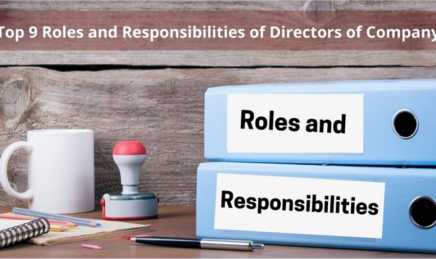 Roles and Responsibility of Directors of the Company